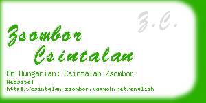 zsombor csintalan business card